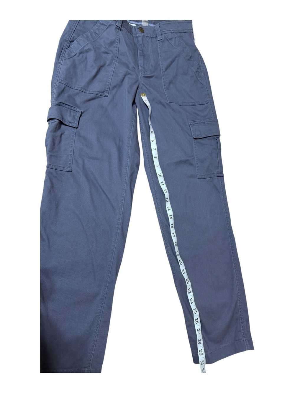 L.L. Bean Straight-Leg Cargo Jeans in Slate Blue - Picture 3 of 8